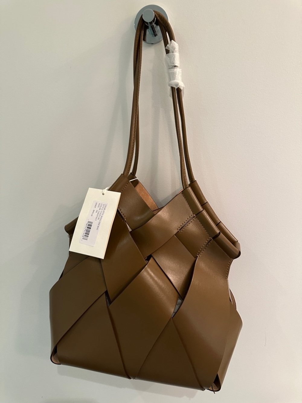 NWT Ulla Johnson Woven Leather Tote Bag in Brown